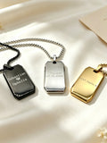 Custom Engraved Titanium Steel Dog Tag Necklace Collection