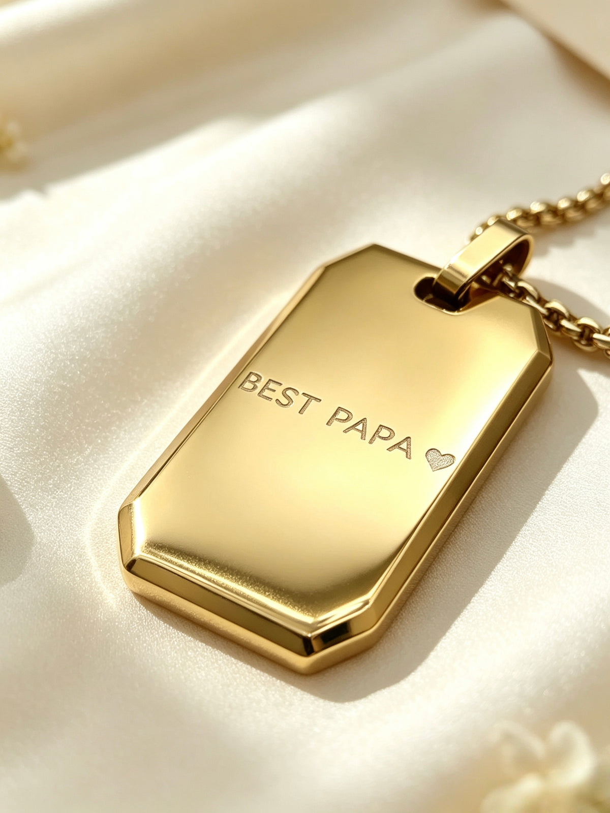 Personalized Dad Dog Tag Pendant Necklace