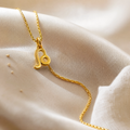 Dainty Gold Beta Letter Necklace – Minimalist Titanium Steel Pendant